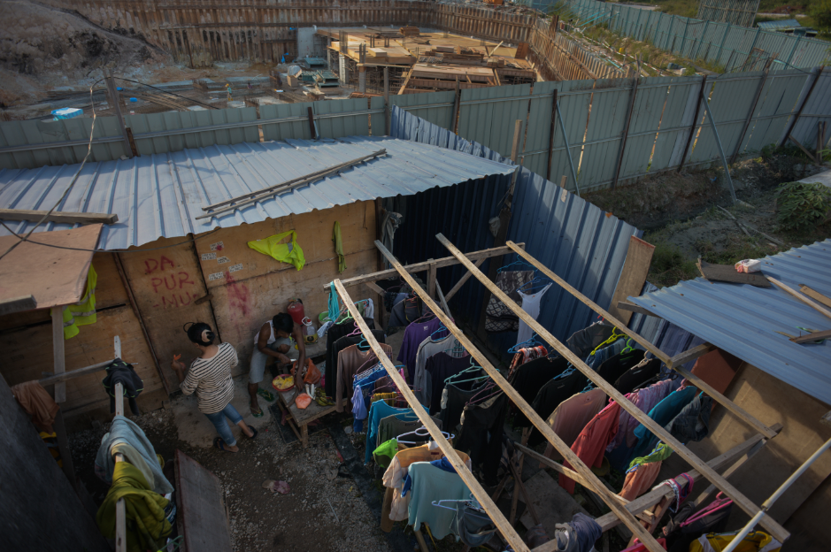 A 'kongsi', where migrant workers in construction usually stay. Image from R.AGE
