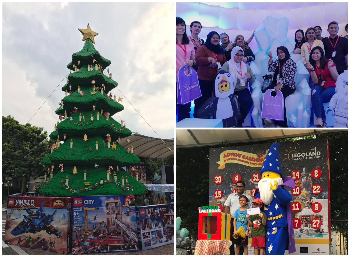 LEGO Duplo Christmas Tree (left), Igloo (top) and Advent Calendar Draw (bottom).