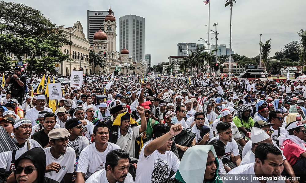 The anti-ICERD rally. Image from MalaysiaKini