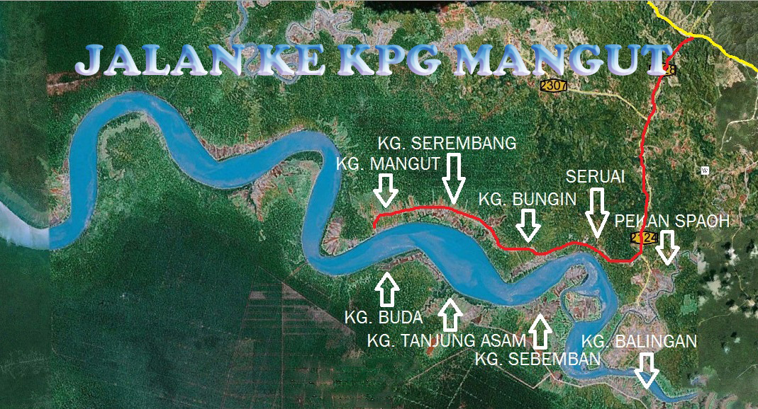 The Saribas River, and some of the villages along it. Img from SengatanPeringat's blog.
