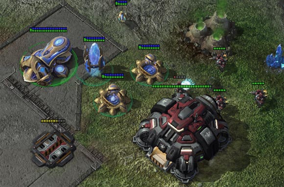 The siege of Melaka, colourized. Image of Starcraft 2 gameplay from GameDesignReviews