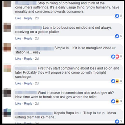Uh... gais, we don't think it is a good idea to ask them to shut down petrol stations. Screengrab from Says' Facebook page