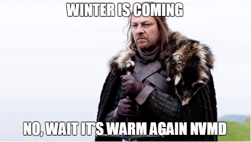 Probably us when it started returning to warmth. Image from Fansided.
