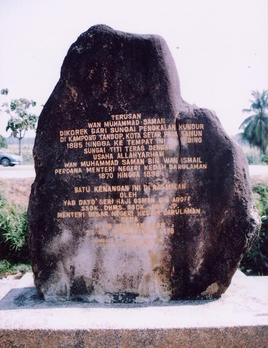 The memorial stone at Gunung Jerai. Img from Memori Kedah
