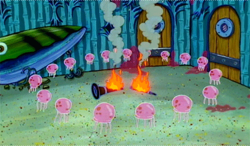 Those jellies planning an uprising against us. Gif from Gifer