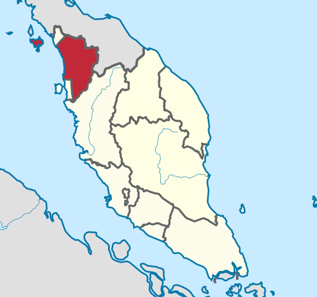 That's Kedah in red. Image from Wikipedia