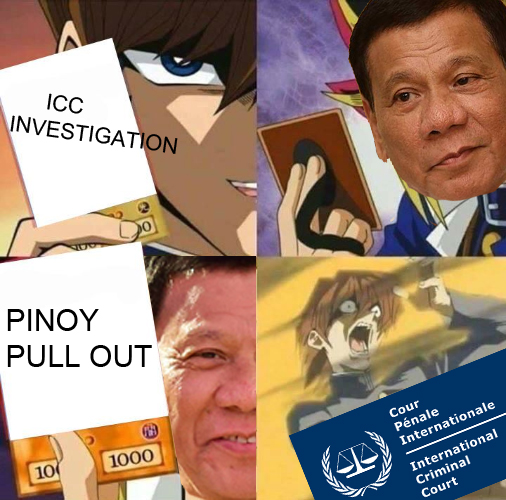 Anime representation of the Philippines-ICC dispute.