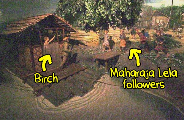 A diorama depicting Birch’s murder at Pasir Salak Historical Complex. Image from The Star, we added the text. 