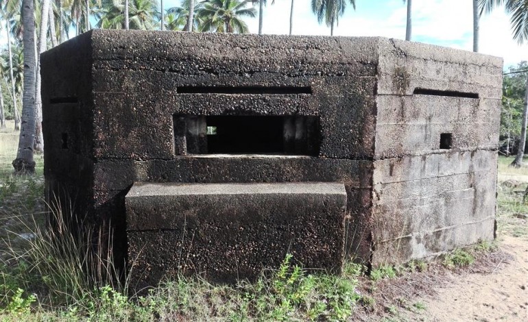 A British pillbox found on Pulau Kundur Beach in Kota Bharu that was used at the start of World War 2. Image from Star2