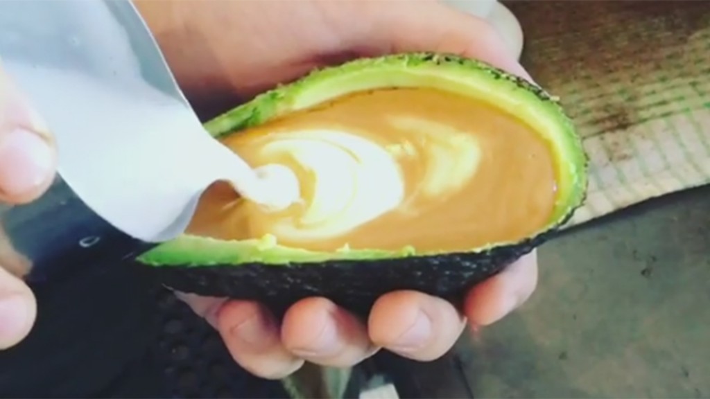 A latte out of an avocado... all for the price of a house. Image from Today