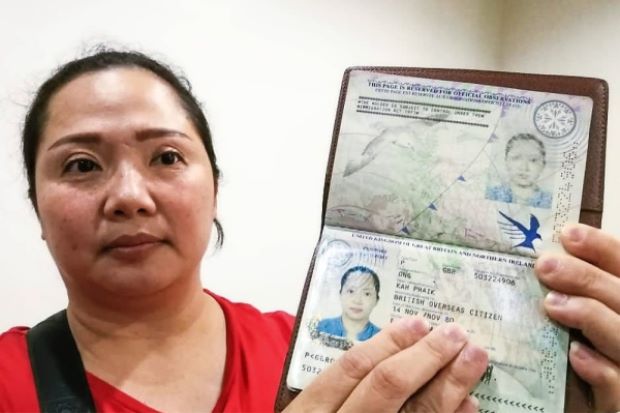 Ong Kah Phaik is among the 1,000 Malaysians who became stateless. She's with her BOC passport. the Img from The Star
