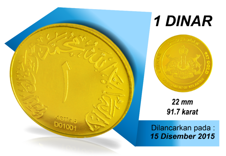 The 2015 Kelantan dinar. Image from KGT