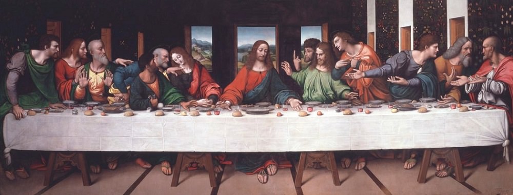 The restored copy of The Last Supper by Giampietrino.