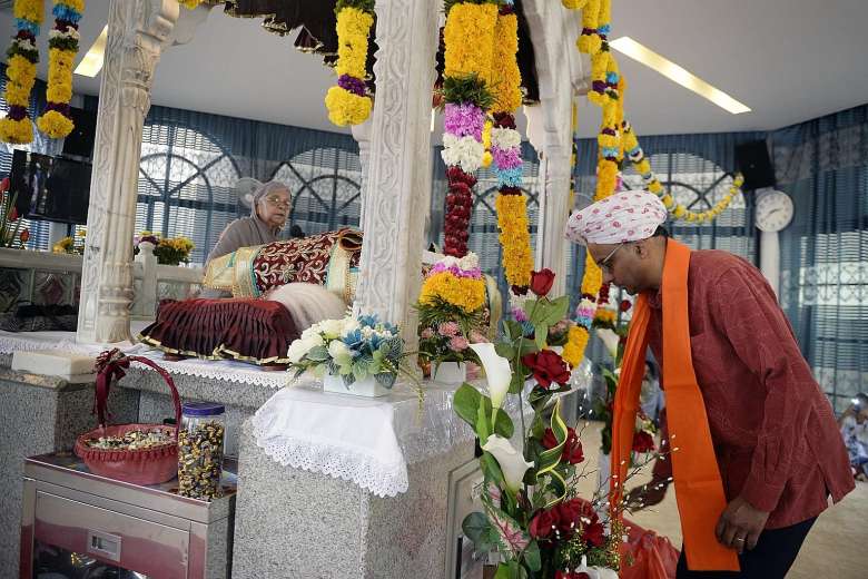 The Bhai Maharaj Singh Memorial at Gurdwara Silat Road, Singapore. Image from: The Straits Times