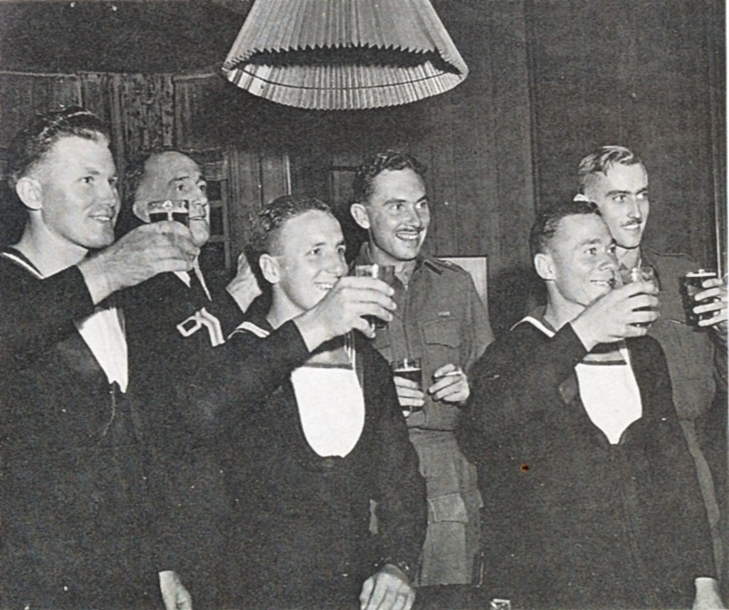Lyon and Co. enjoying beers in Brisbane to celebrate the success of Operation Jaywick. Image from: Flickr user Horatio J. Kookaburra