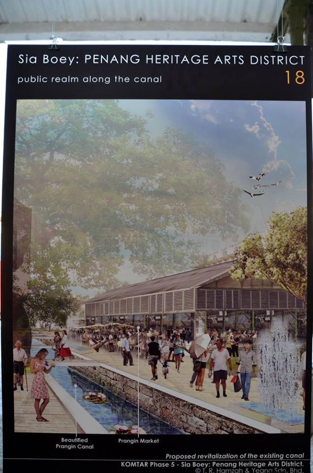 Concept art for the proposed Sia Boey Reborn: Penang Heritage Arts District at the launching of the project in 2015. Image from: Buletin Mutiara 