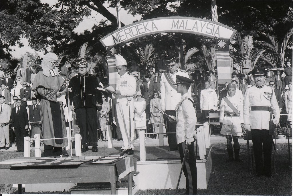 The Malaysia Day proclamation in what was then known as Jesselton, Sabah, 1963. Image from Wikipedia