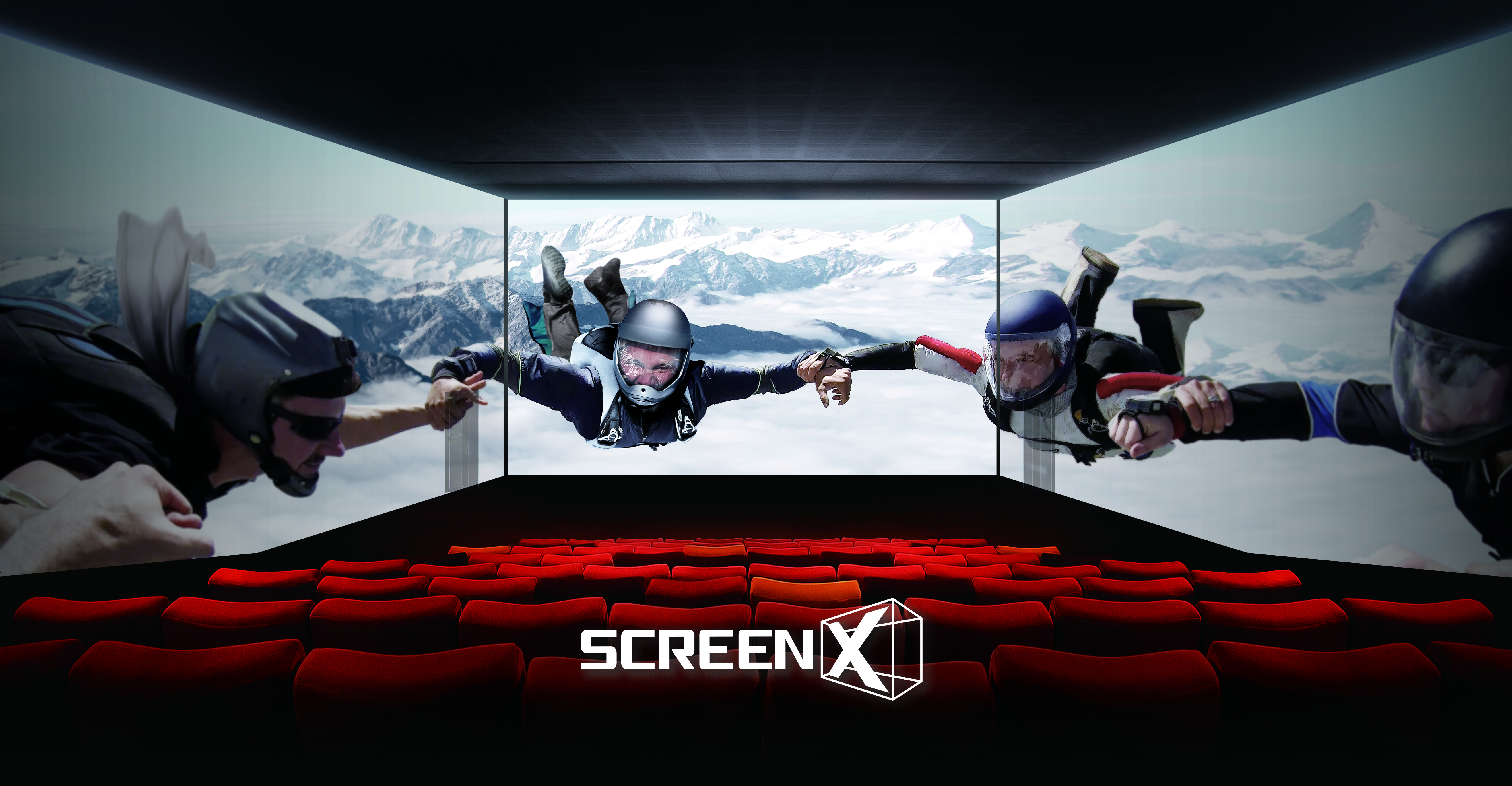 The triple-screen ScreenX cinema.
