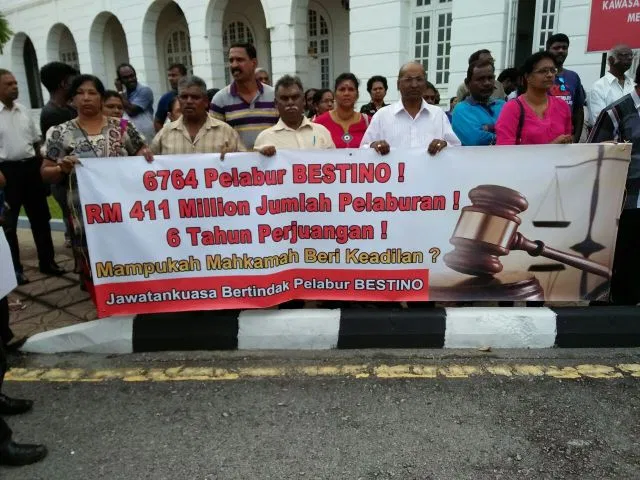 Members of the Bestino Action Committee calling for their money to be returned. Image from: Bestino Action Committee FB