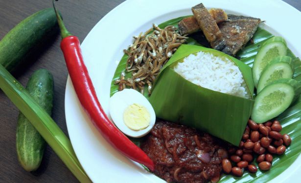 The nasi lemak used for this analysis, taken from Kuali.