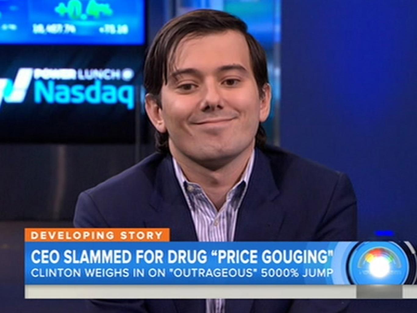 Martin Shkreli became a meme in 2015 when his company bought a license for a drug and raised its price from $13.5 to $750 per pill. Img from Media Ite.