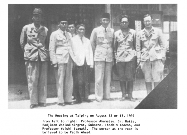 The historic meeting in Perak. Screenshot from The Japanese Occupation of Malaya