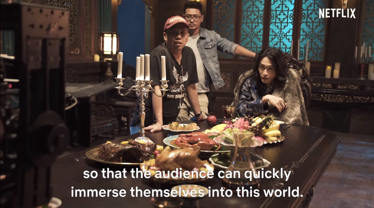 Ho directing The Ghost Bride. Screenshot from Netflix Asia YouTube