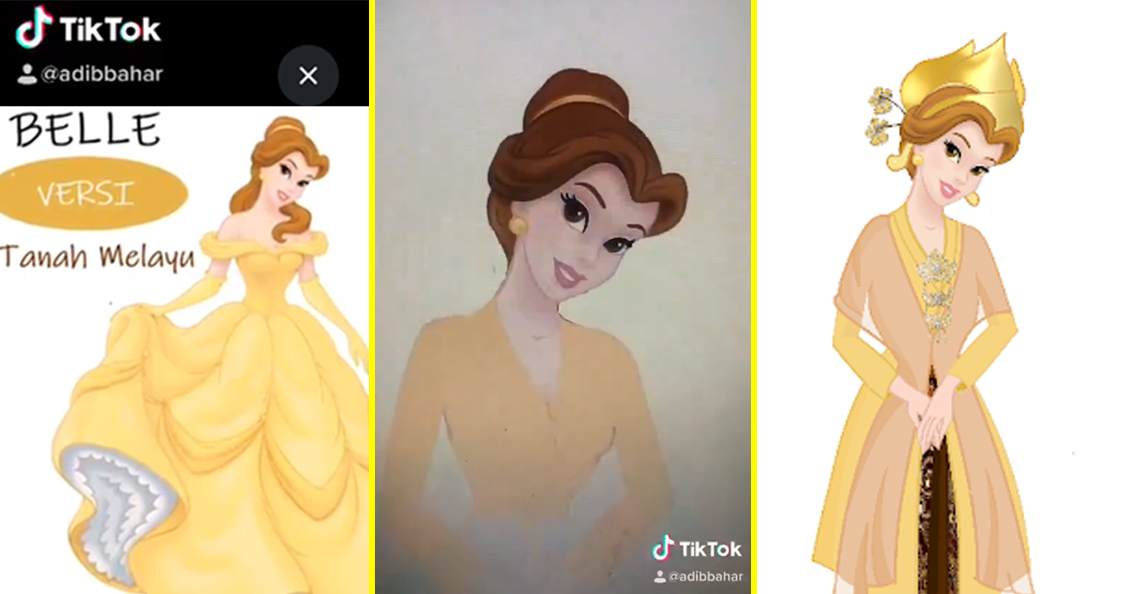 Tiktok S Latest Trend Turns Disney Princess Outfits Into Baju Kurungs