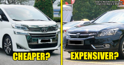 How much does it cost to maintain a Proton Perdana compared to a Toyota Vellfire? We check