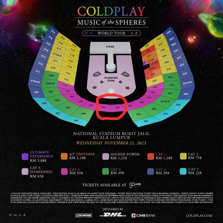 Coldplay M'sian Concert 2023