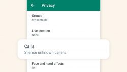 WhatsApp silences calls from unknown numbers automatically