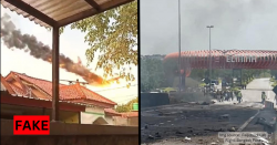 Flaming aircraft viral video over houses is not from the Elmina accident