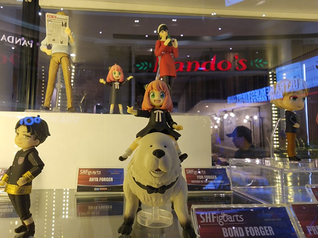 Spy x Family figurines on display