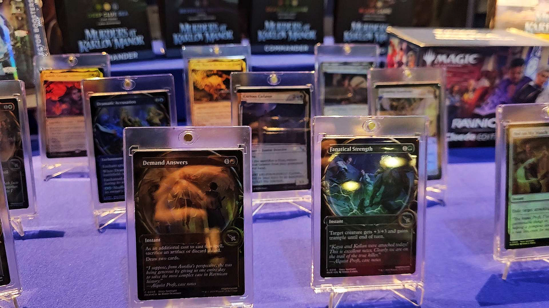 Display of Magic: The Gathering Murders at Karlov Manor cards