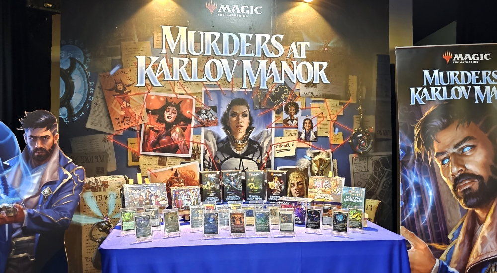 Display of cards from Murders at Karlov Manor from Magic: The Gathering