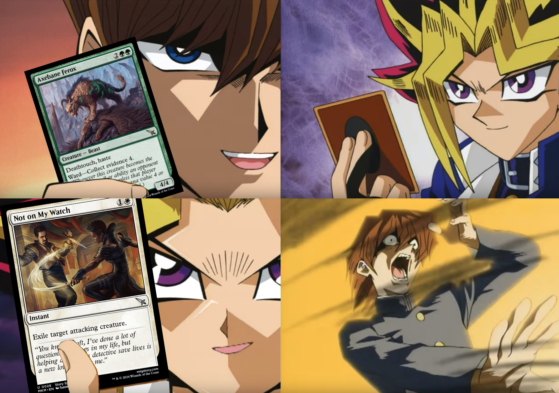 The Kaiba defeat yugioh meme, but with magic the gathering cards