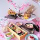 A collection of the Hanami Festival's food, Japanese cuisine food with inspirations from cherry blossoms.