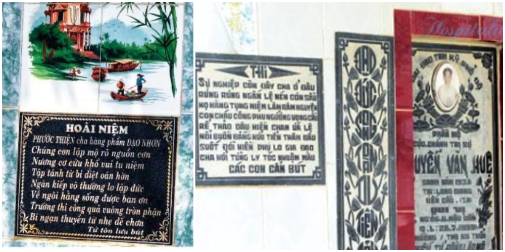 Southeast asian graves Poetry Cemetery in Vietnam