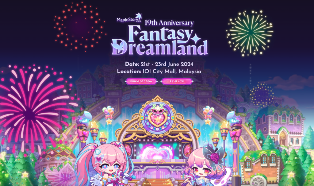MapleStory Fantasy Dreamland 19th anniversary event at IOI City Mall