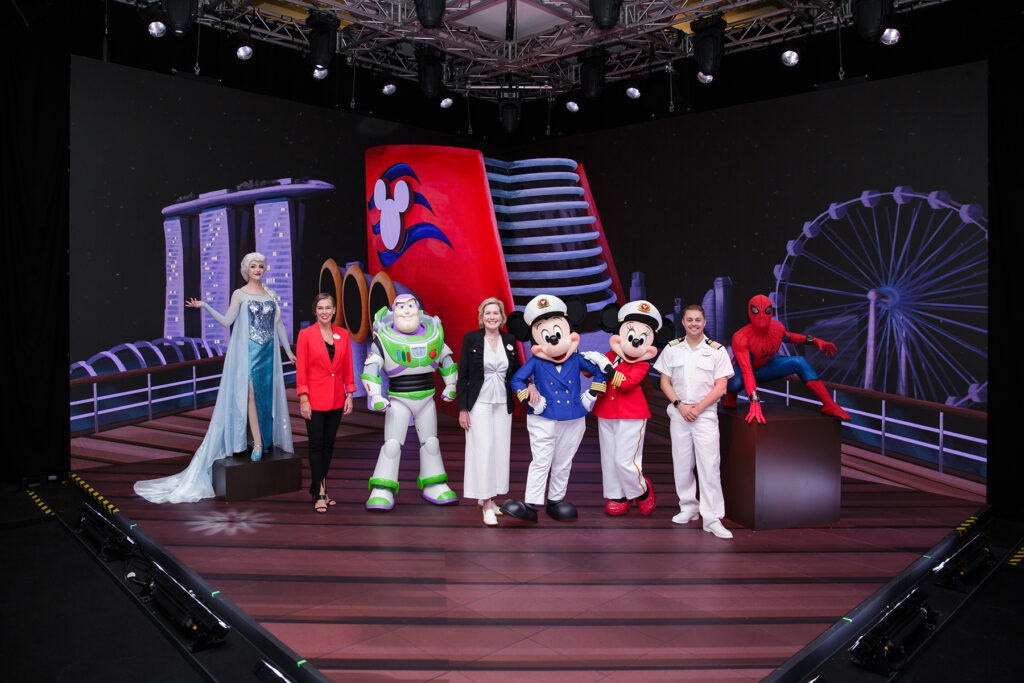 Disney Cruise Line Asia Group Photo with Disney, Pixar, and Marvel characters 