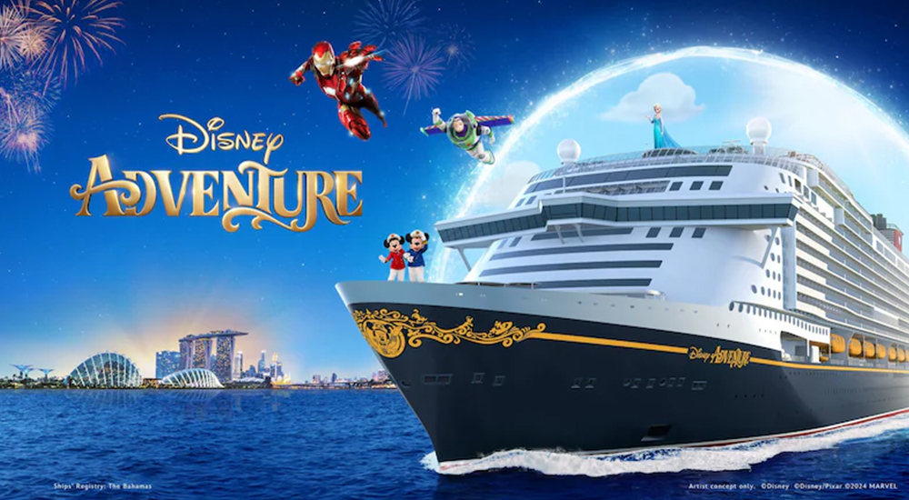 Disney Cruise ship sails from Singapore to infinity & beyond