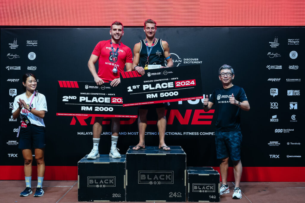 Winners of the Men's singles competitive category at REDLINE Fitness Games Powered by NIssan