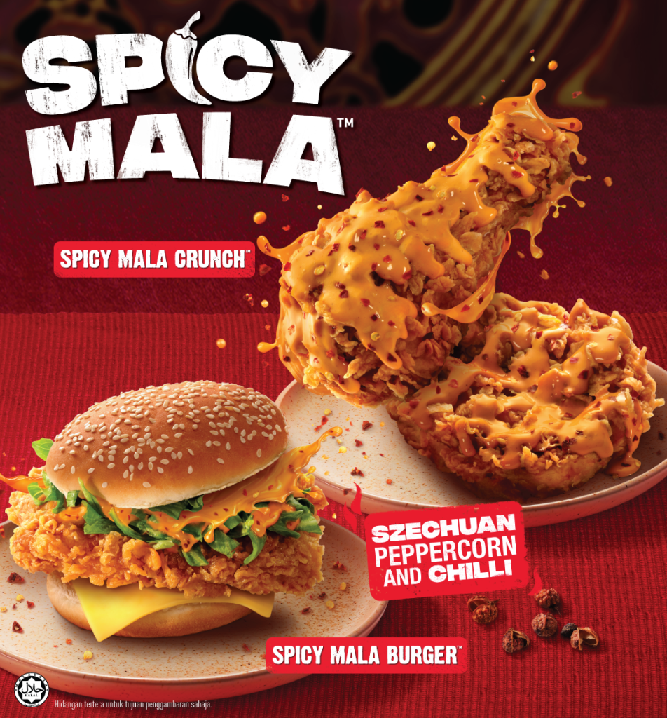 Spicy Mala Crunch and Spicy Mala Burger