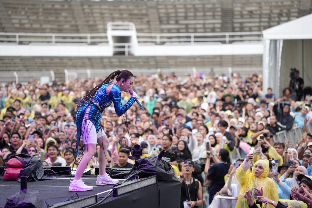 Ayda Jebat performing at Futureland Festival