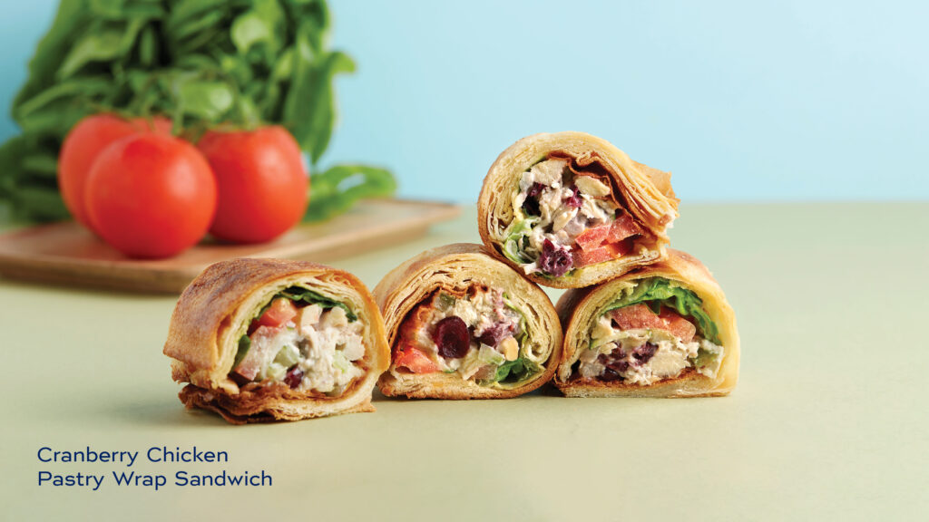 Paris Baguette Cranberry Chicken Pastry Wrap Sandwich