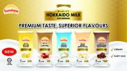 Sunshine adds 5 new flavours to their Hokkaido Milk Cream Roll series for Malaysians