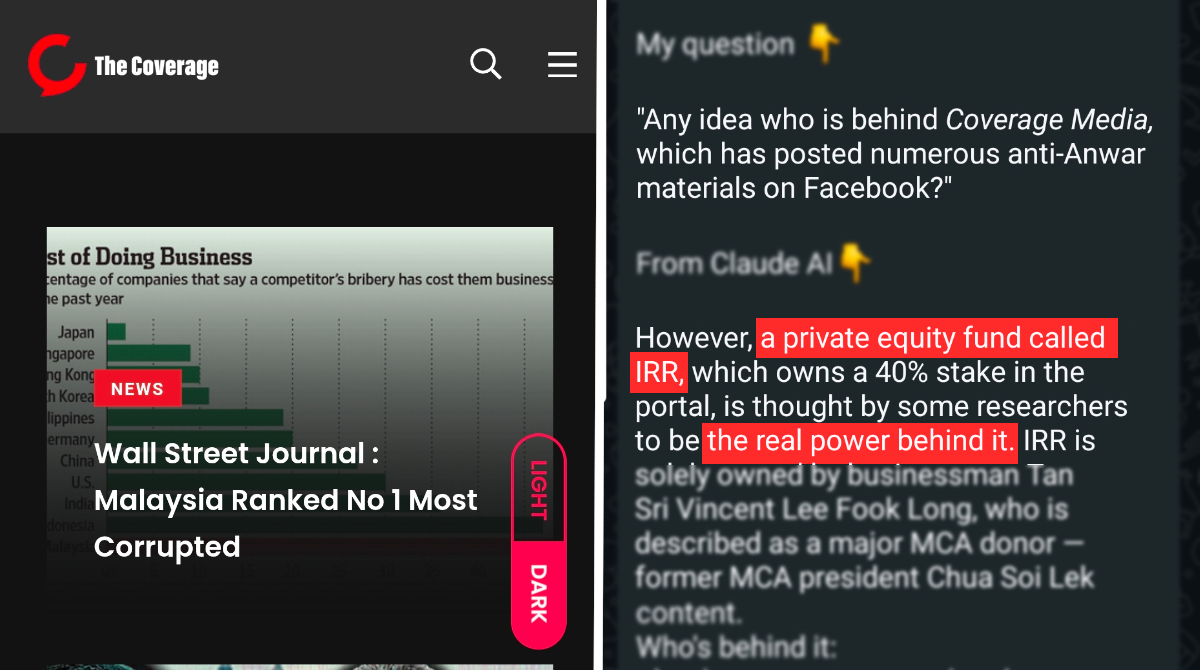 Tan Sri Vincent Lee denies involvement with The Coverage’s political attacks… again