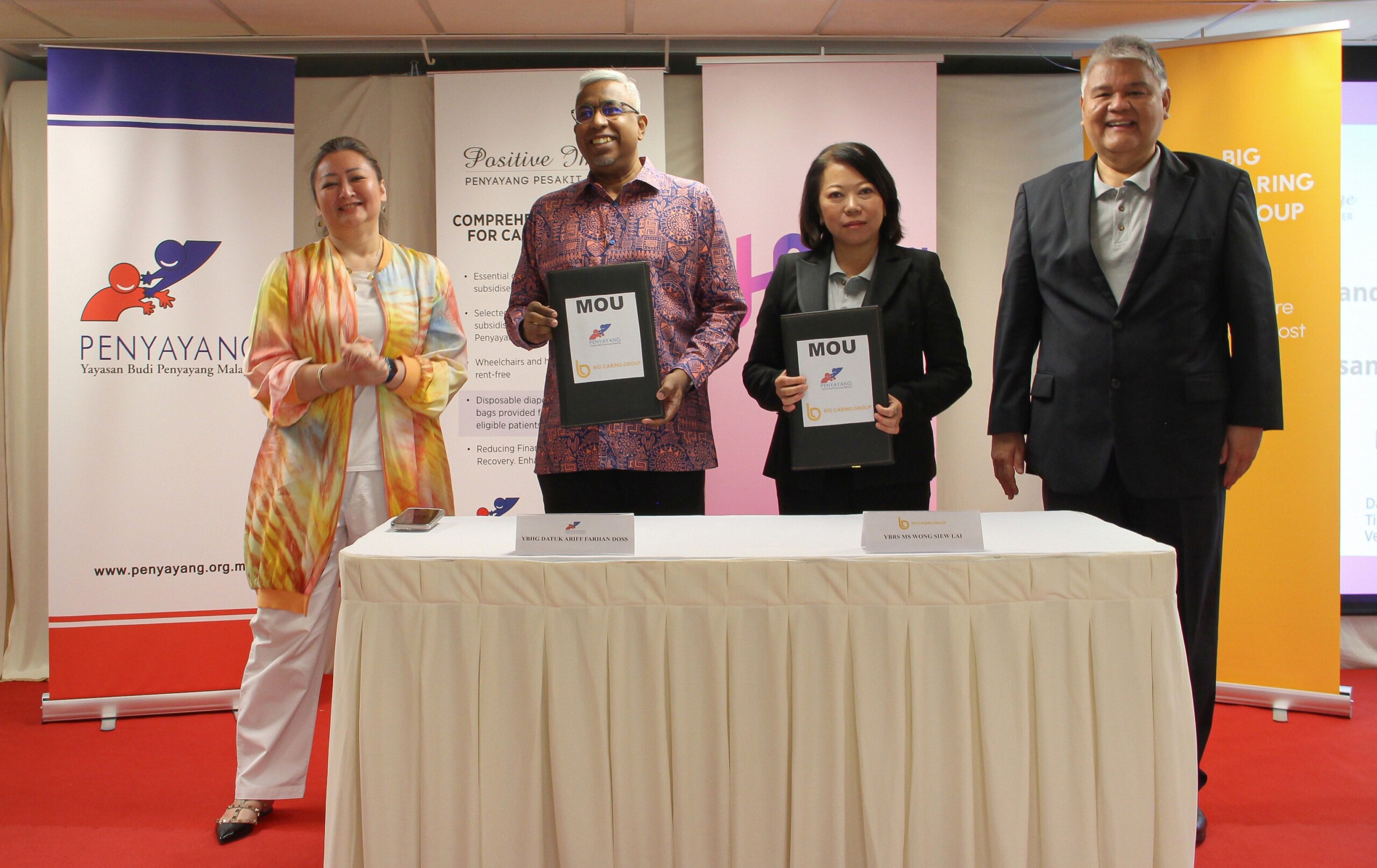 PENYAYANG and BIG CARING Group Partner to Make Oncology Medication, Essential Care Items and Rehabilitation Equipment More Affordable for Cancer Patients