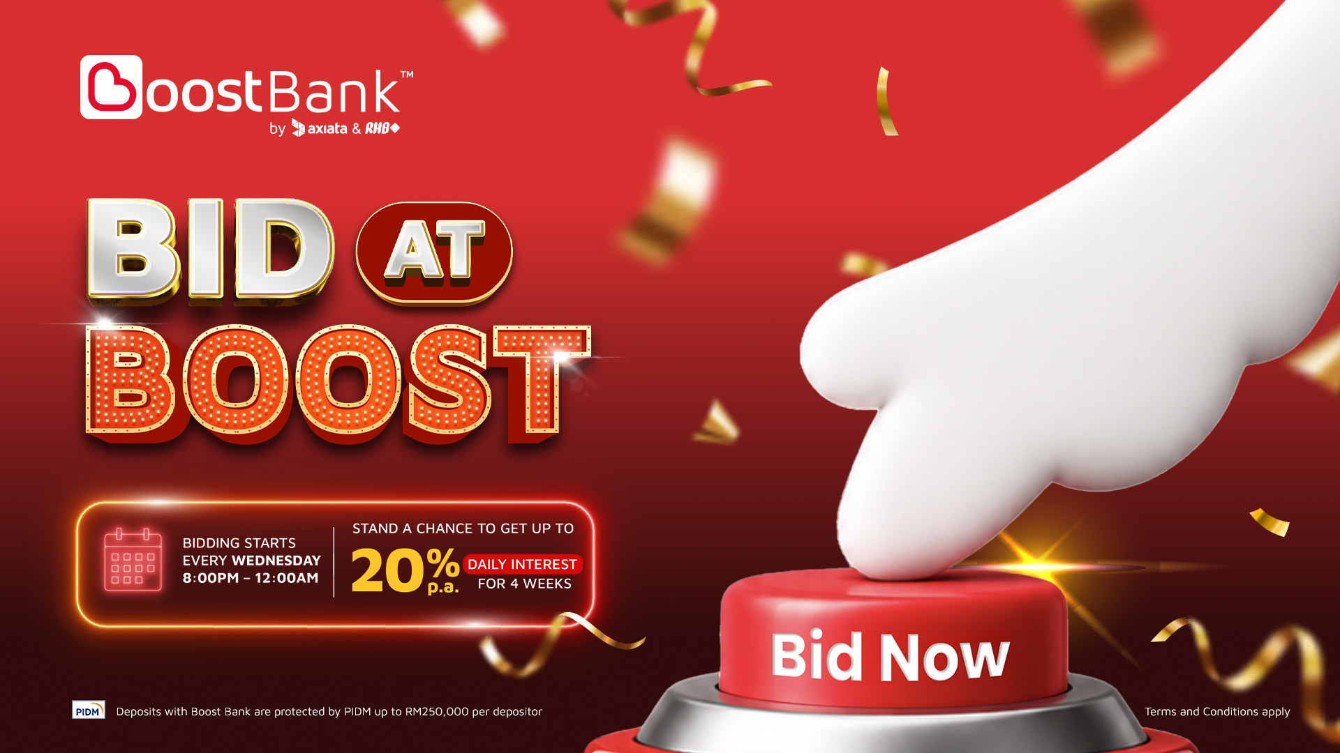 Ready to Bid at Boost? Gamify Your Savings with Returns of Up to 20% p.a.* Daily Interest*